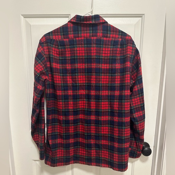 Pendleton VTG 70s Board Shirt Pure Wool Plaid Flannel Medium - Picture 2 of 7